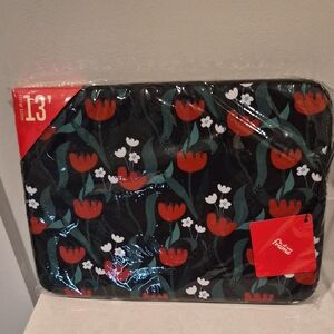 Bench Floral Tech Sleeve in Black, Teal, Red